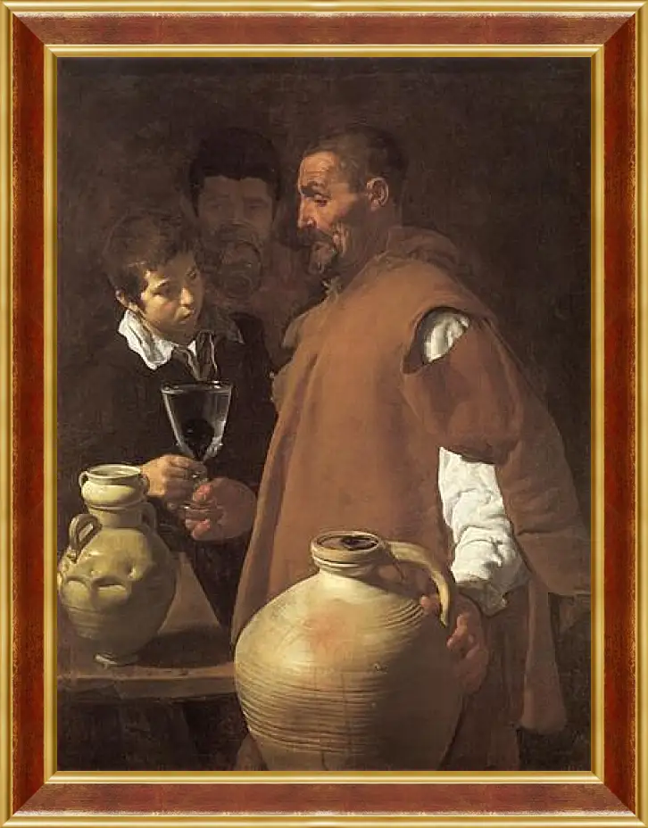 Картина в раме - The Waterseller of Seville. Диего Веласкес