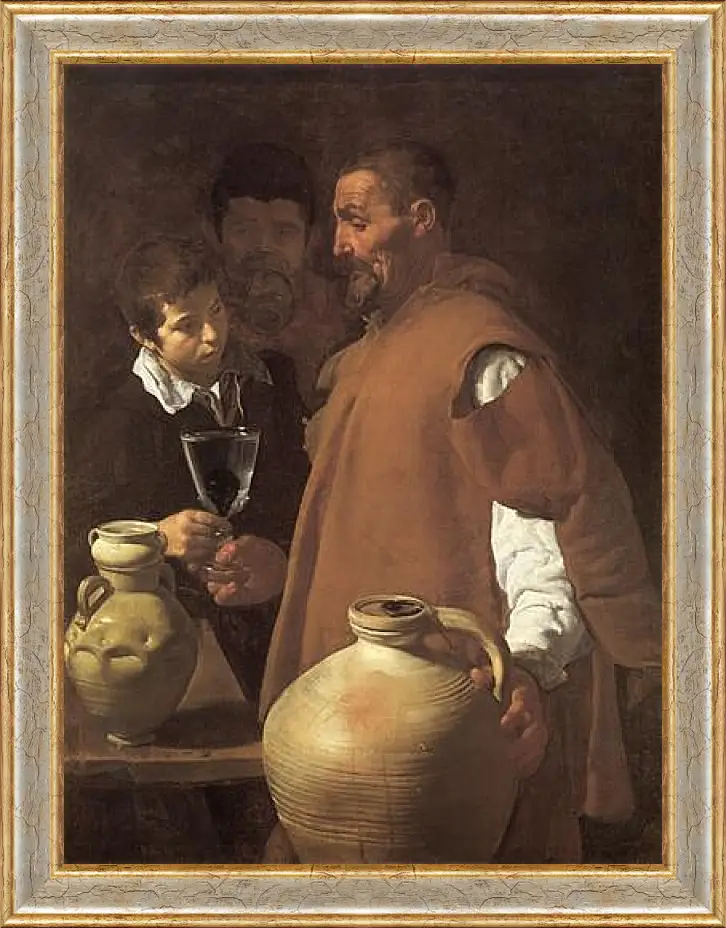 Картина в раме - The Waterseller of Seville. Диего Веласкес