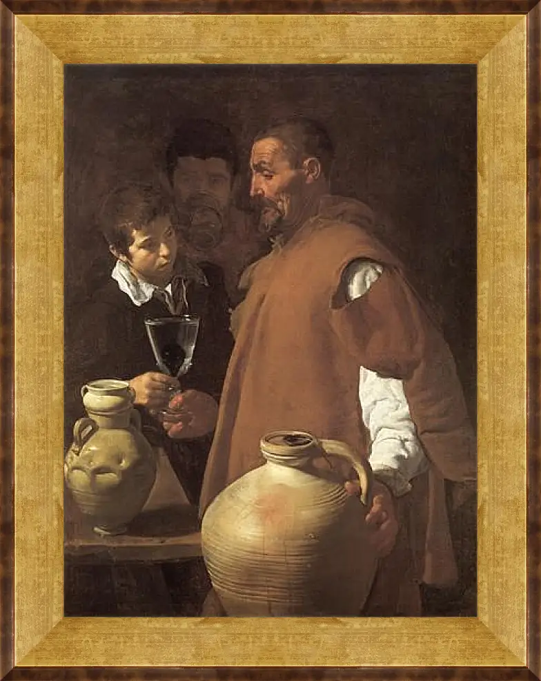 Картина в раме - The Waterseller of Seville. Диего Веласкес