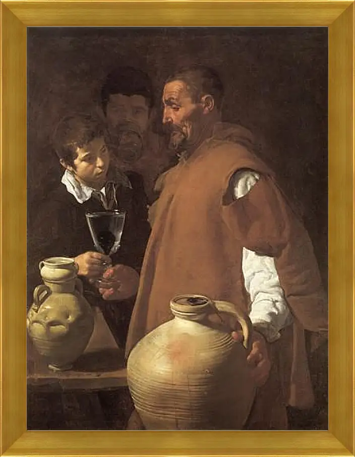 Картина в раме - The Waterseller of Seville. Диего Веласкес