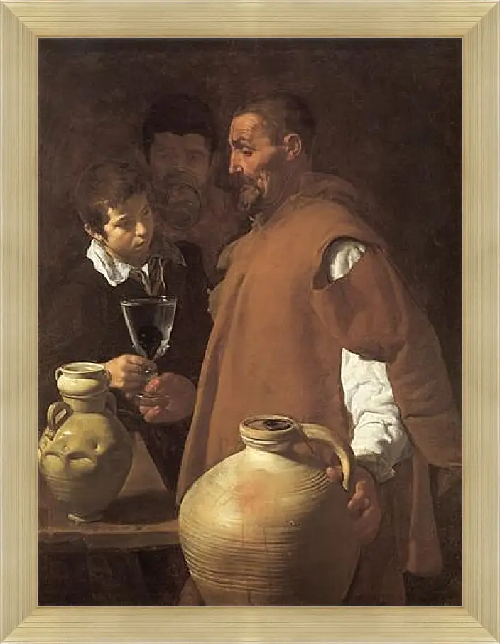 Картина в раме - The Waterseller of Seville. Диего Веласкес