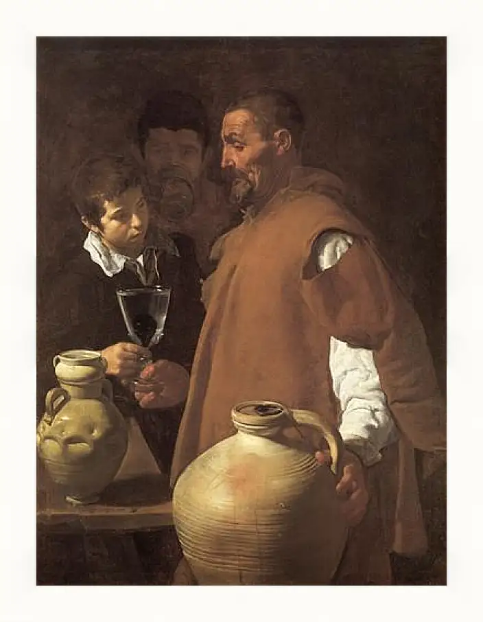 Картина в раме - The Waterseller of Seville. Диего Веласкес