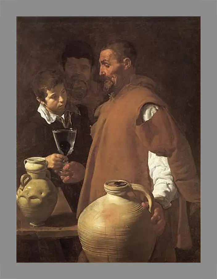 Картина в раме - The Waterseller of Seville. Диего Веласкес