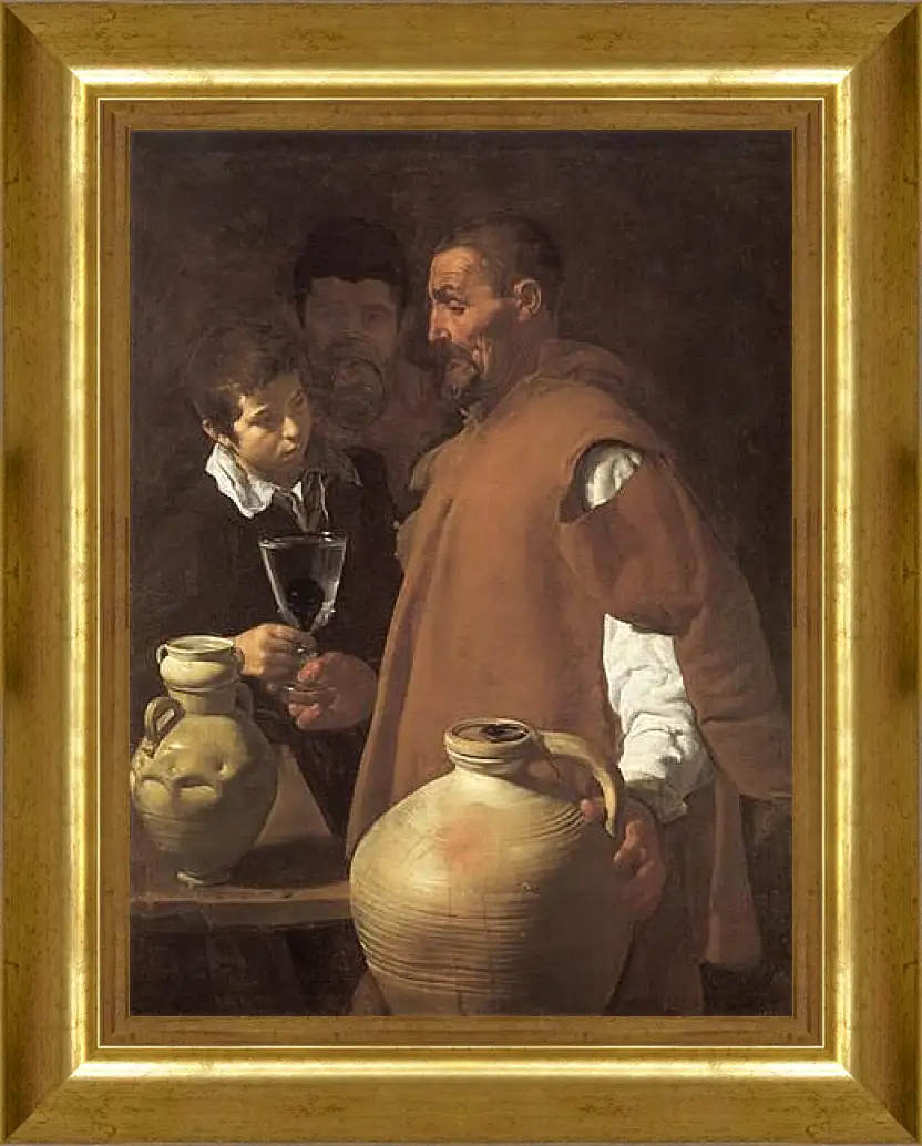 Картина в раме - The Waterseller of Seville. Диего Веласкес