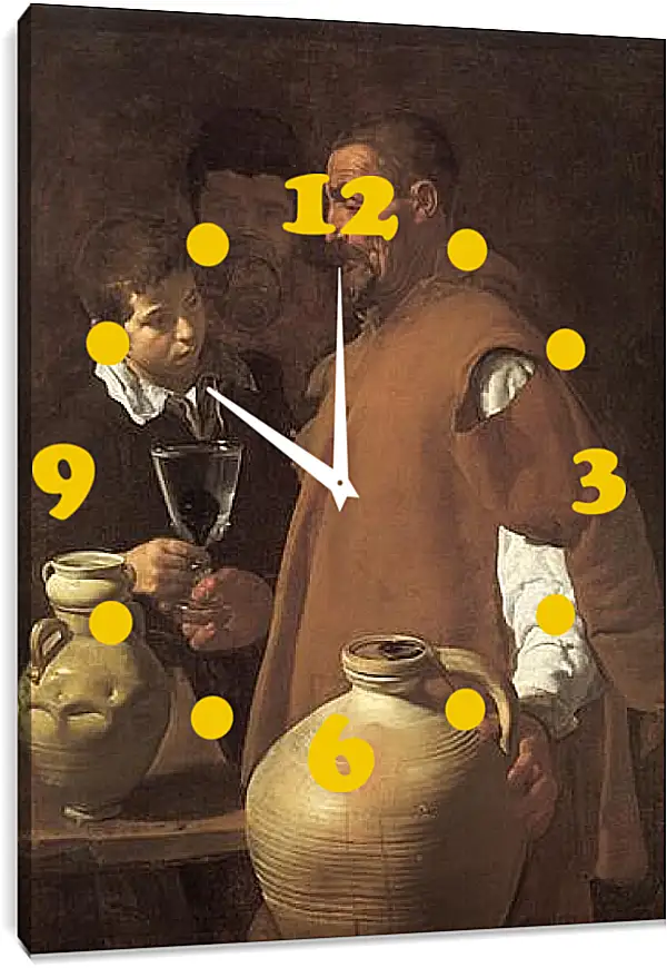 Часы картина - The Waterseller of Seville. Диего Веласкес