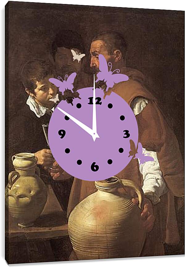 Часы картина - The Waterseller of Seville. Диего Веласкес