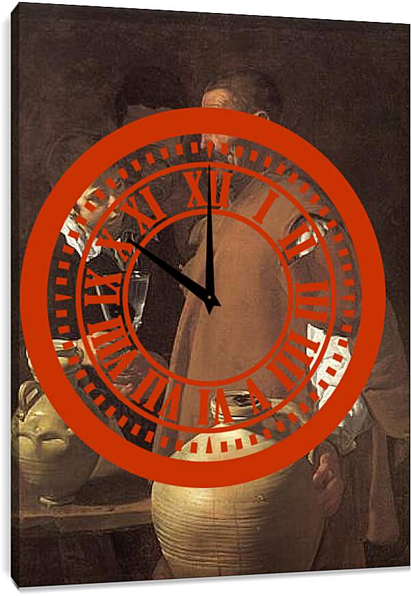 Часы картина - The Waterseller of Seville. Диего Веласкес