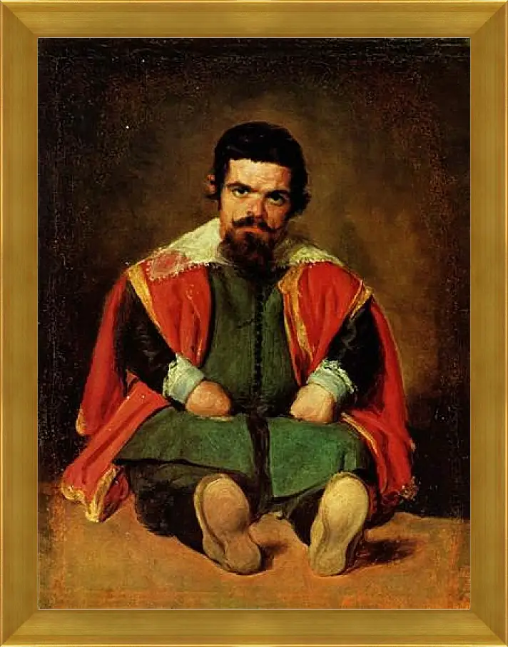 Картина в раме - The Dwarf Sebastian de Morra. Диего Веласкес