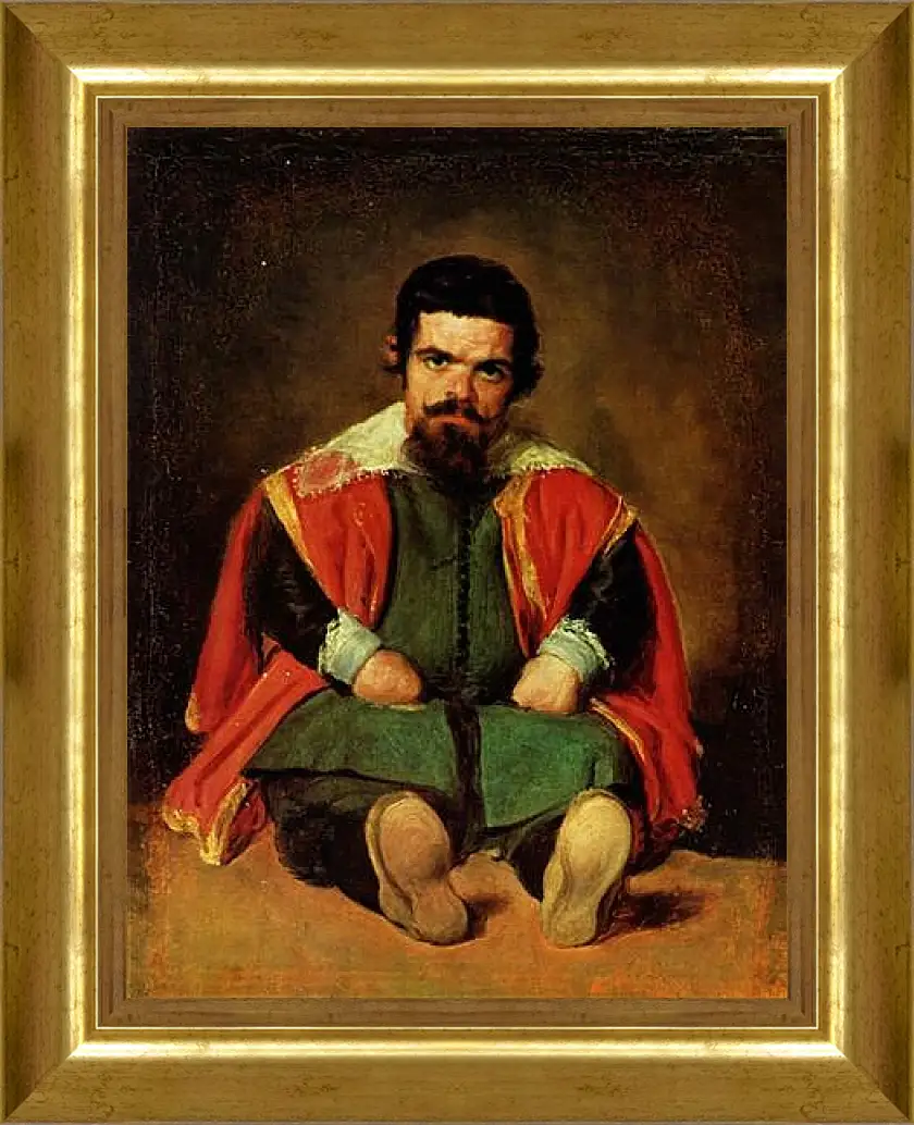 Картина в раме - The Dwarf Sebastian de Morra. Диего Веласкес