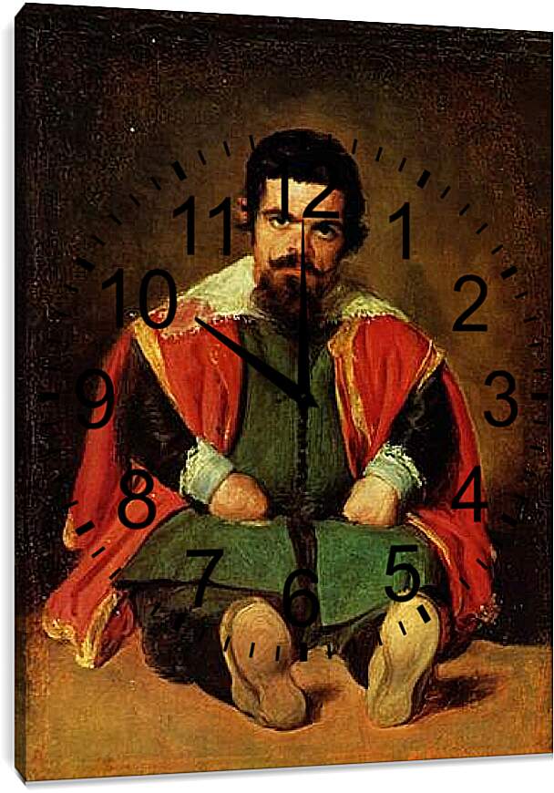 Часы картина - The Dwarf Sebastian de Morra. Диего Веласкес