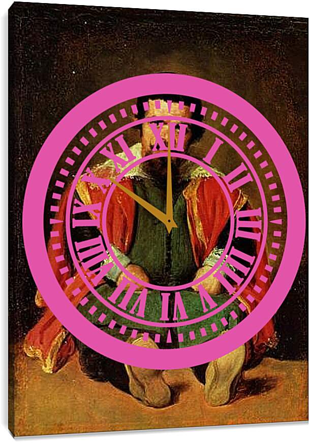 Часы картина - The Dwarf Sebastian de Morra. Диего Веласкес