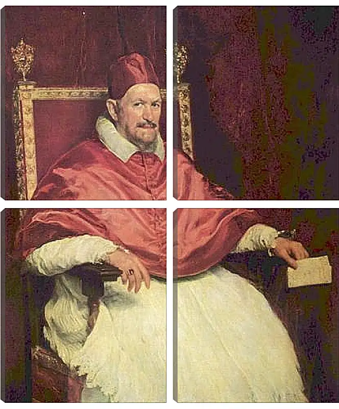 Модульная картина - Portrait of Pope Innocent X. Диего Веласкес