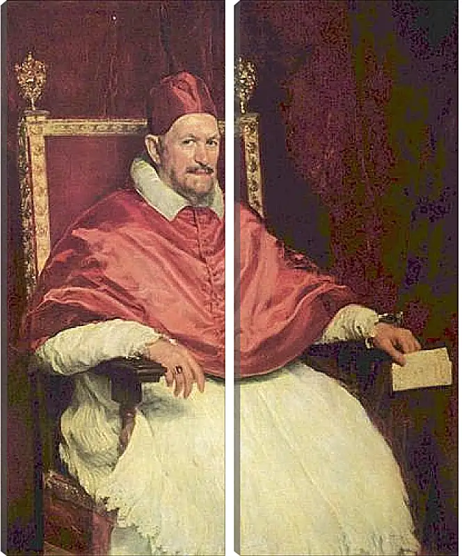 Модульная картина - Portrait of Pope Innocent X. Диего Веласкес