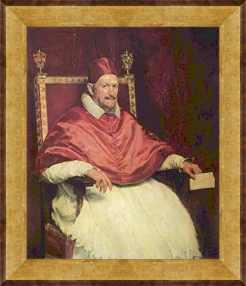 Картина в раме - Portrait of Pope Innocent X. Диего Веласкес