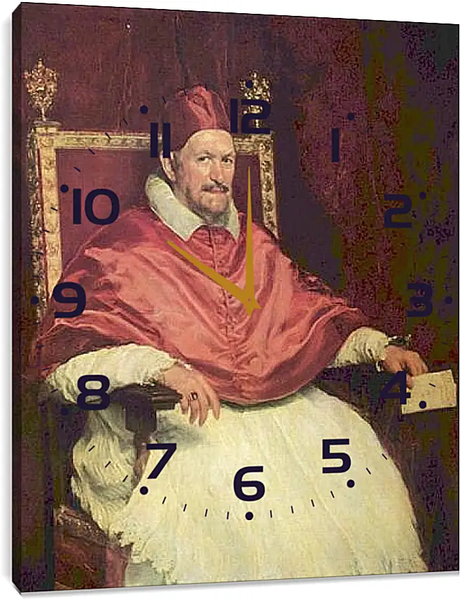 Часы картина - Portrait of Pope Innocent X. Диего Веласкес