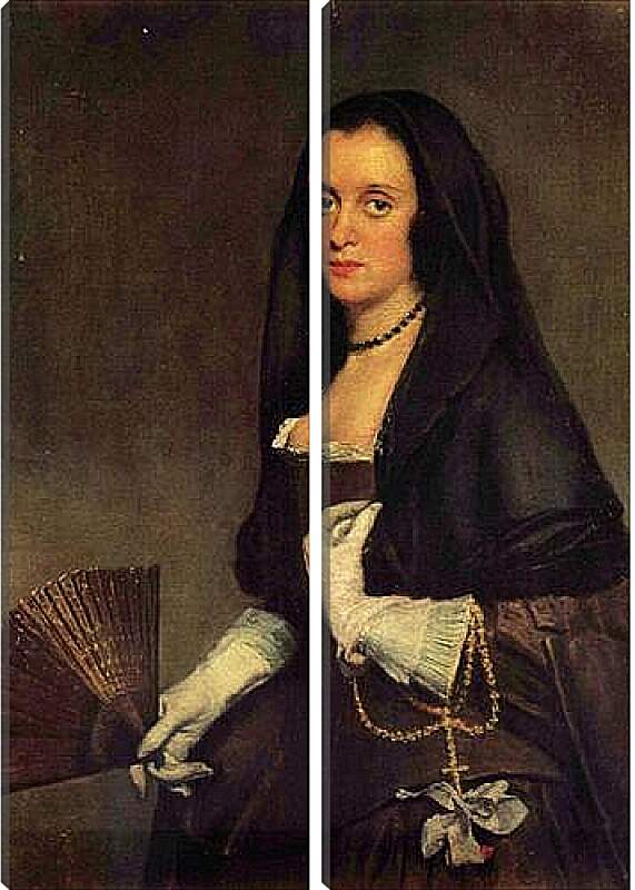Модульная картина - Lady With a Fan. Диего Веласкес