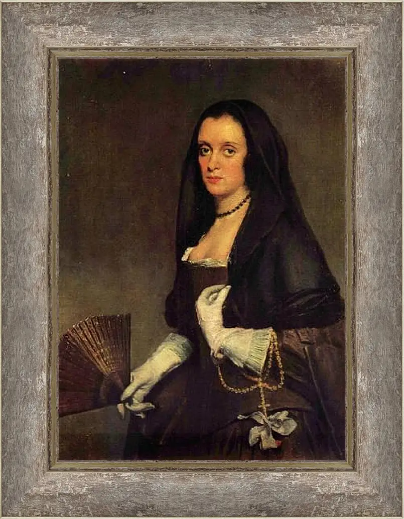 Картина в раме - Lady With a Fan. Диего Веласкес