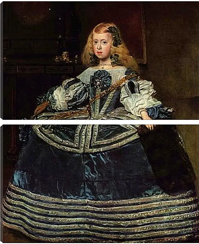 Модульная картина - Infanta Margarita Teresa in a Blue Dress. Диего Веласкес