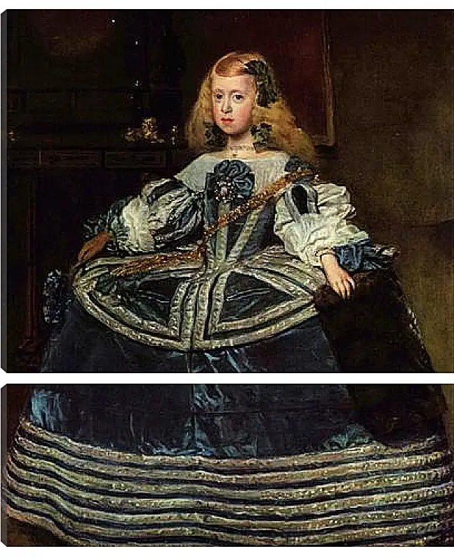 Модульная картина - Infanta Margarita Teresa in a Blue Dress. Диего Веласкес