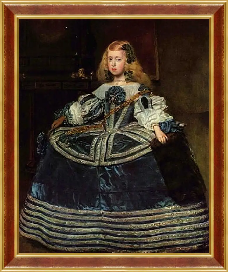 Картина в раме - Infanta Margarita Teresa in a Blue Dress. Диего Веласкес