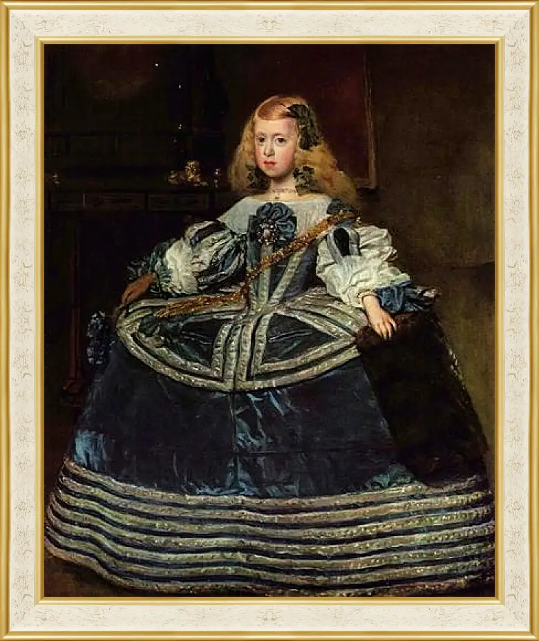 Картина в раме - Infanta Margarita Teresa in a Blue Dress. Диего Веласкес