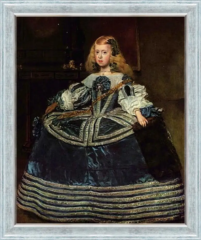 Картина в раме - Infanta Margarita Teresa in a Blue Dress. Диего Веласкес