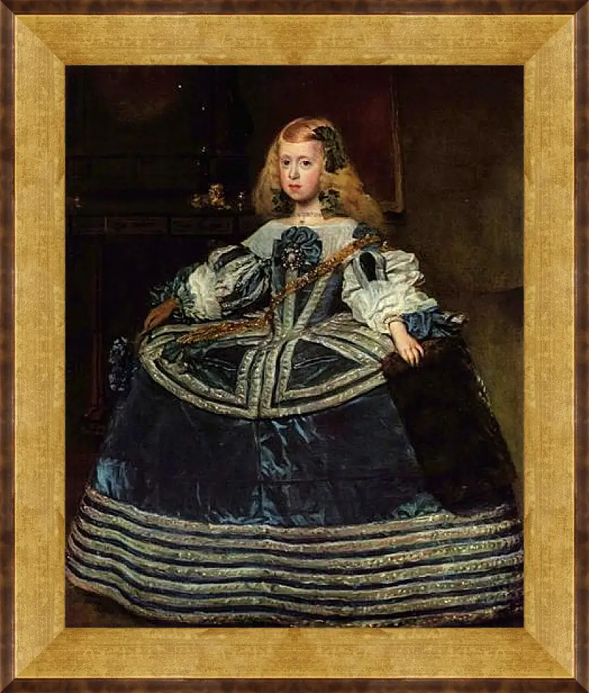 Картина в раме - Infanta Margarita Teresa in a Blue Dress. Диего Веласкес