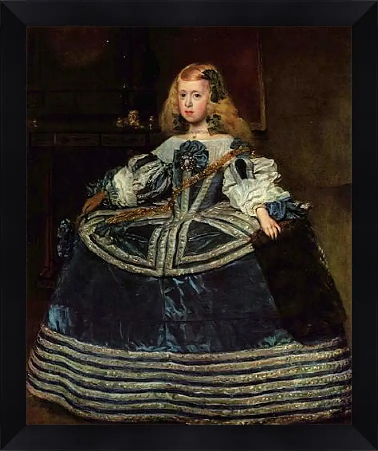 Картина в раме - Infanta Margarita Teresa in a Blue Dress. Диего Веласкес