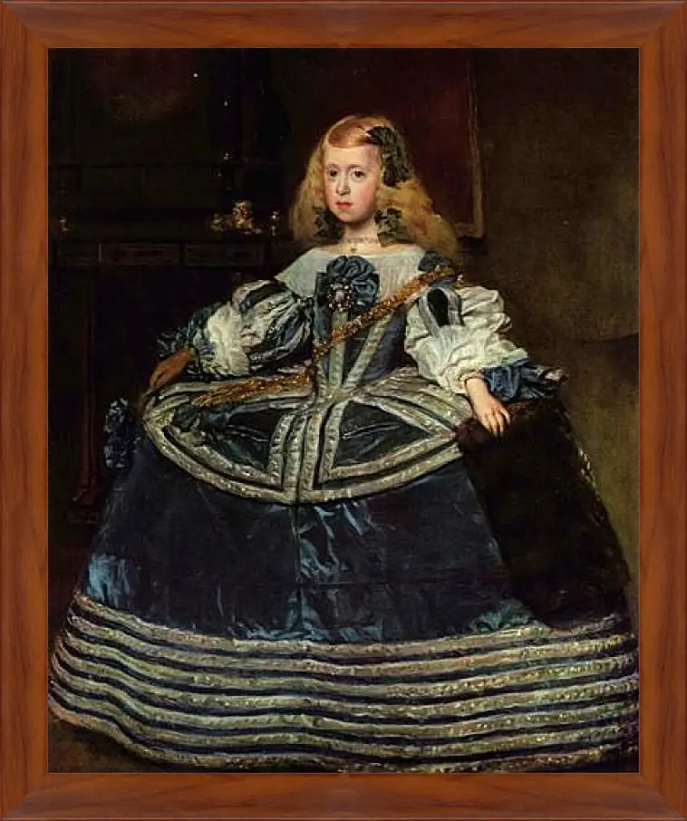 Картина в раме - Infanta Margarita Teresa in a Blue Dress. Диего Веласкес