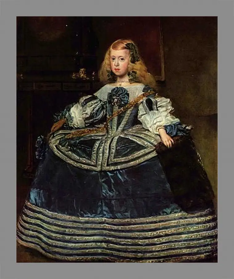 Картина в раме - Infanta Margarita Teresa in a Blue Dress. Диего Веласкес