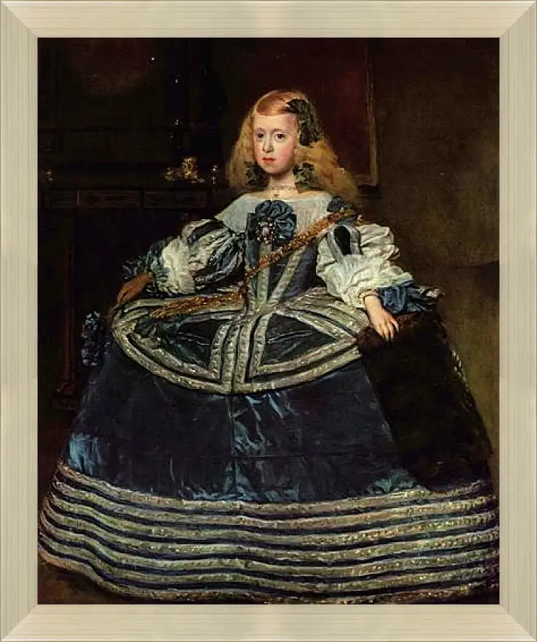 Картина в раме - Infanta Margarita Teresa in a Blue Dress. Диего Веласкес