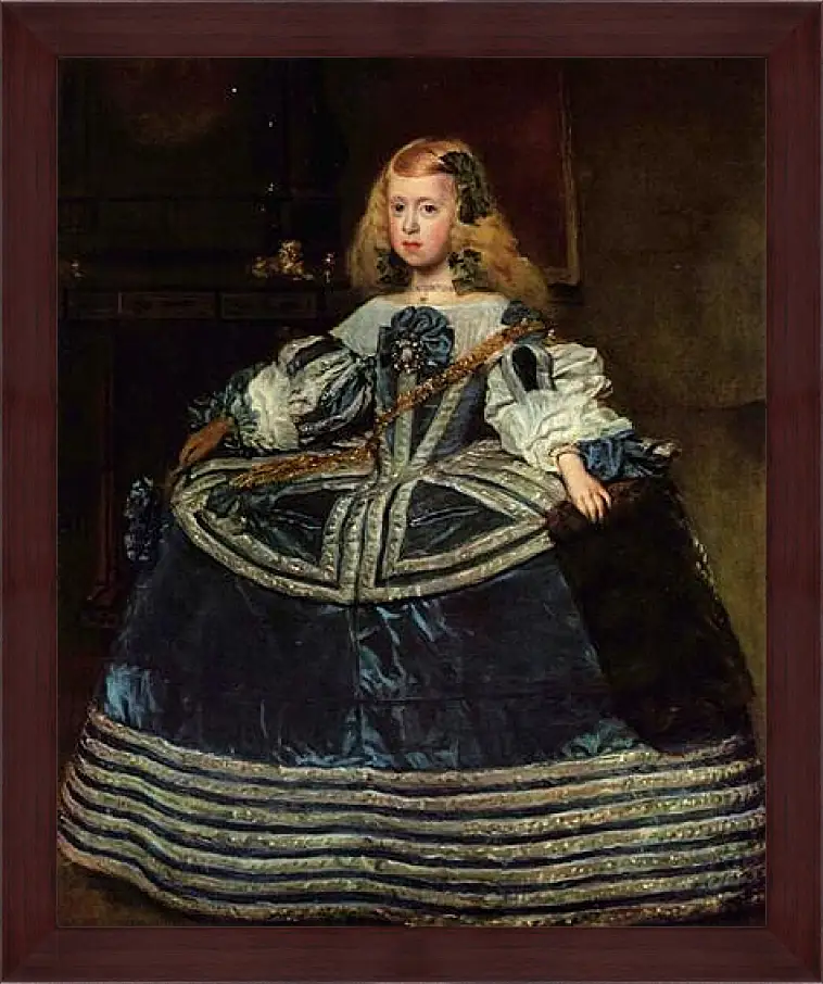 Картина в раме - Infanta Margarita Teresa in a Blue Dress. Диего Веласкес