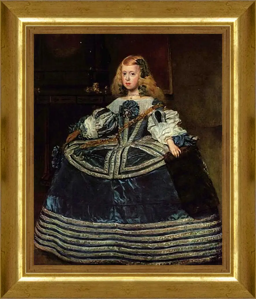 Картина в раме - Infanta Margarita Teresa in a Blue Dress. Диего Веласкес