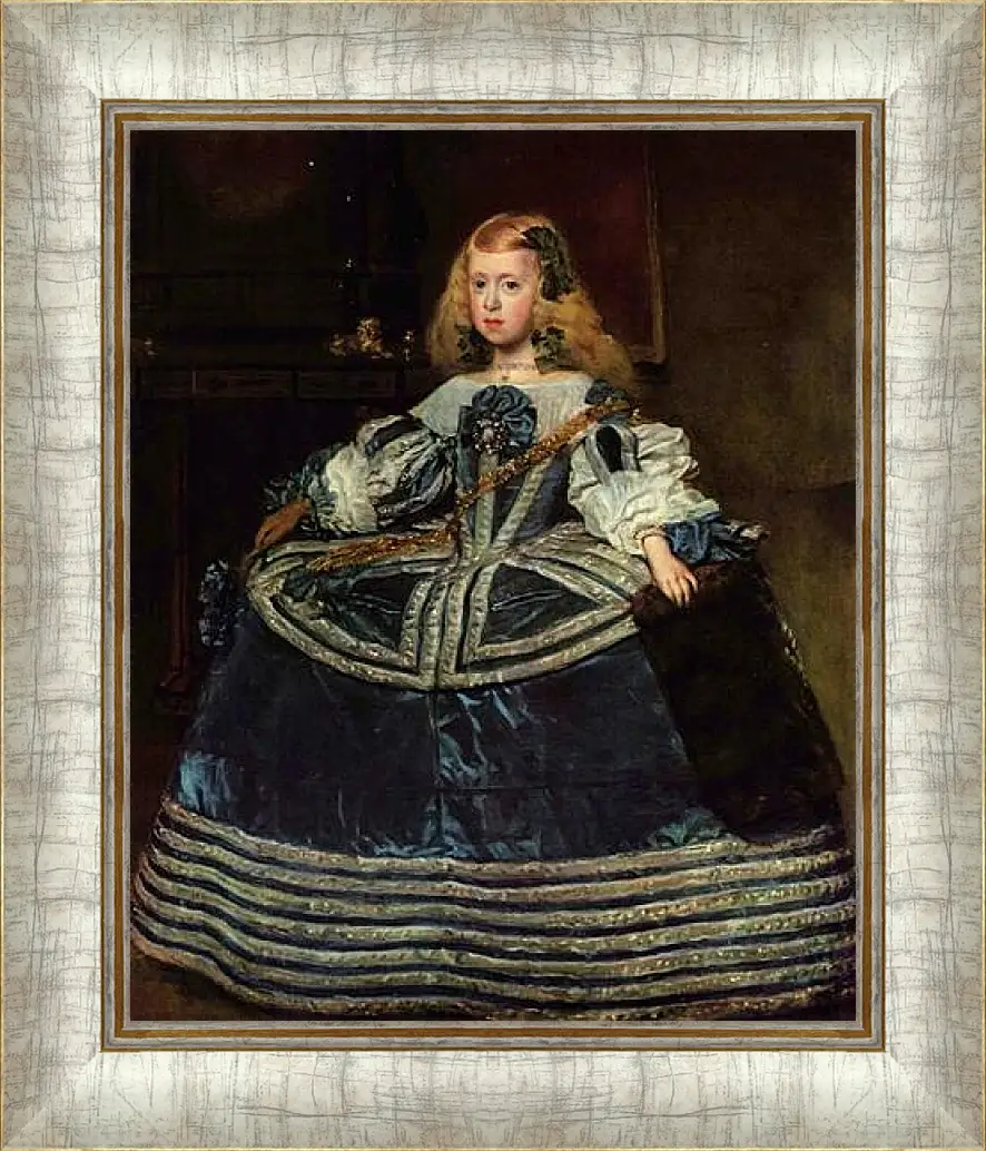 Картина в раме - Infanta Margarita Teresa in a Blue Dress. Диего Веласкес