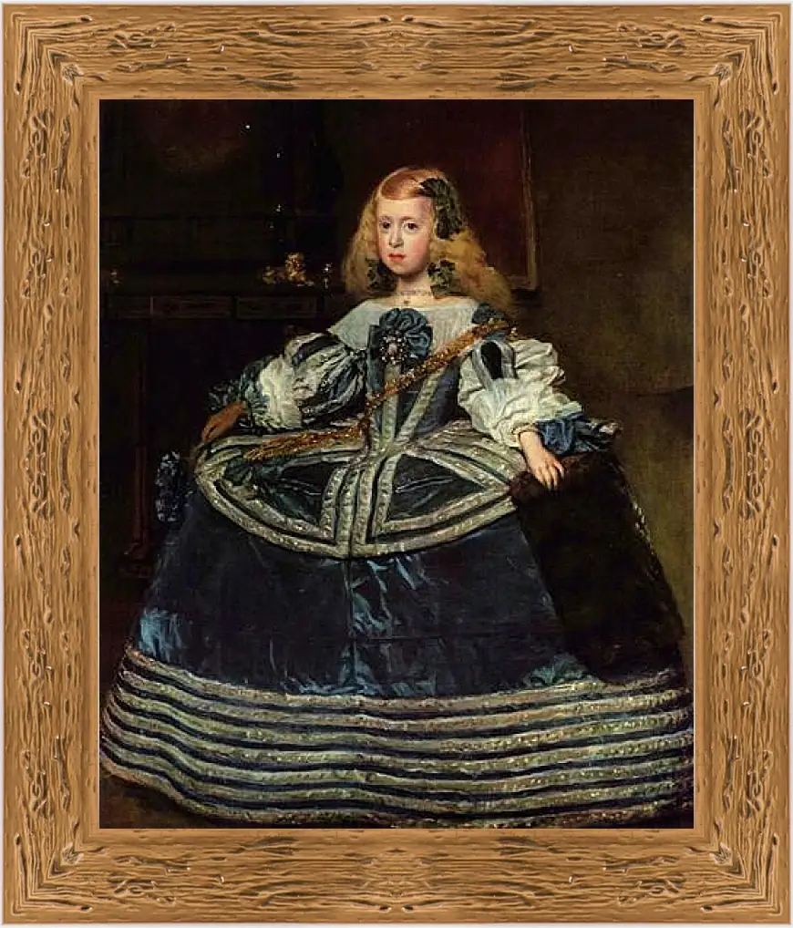 Картина в раме - Infanta Margarita Teresa in a Blue Dress. Диего Веласкес