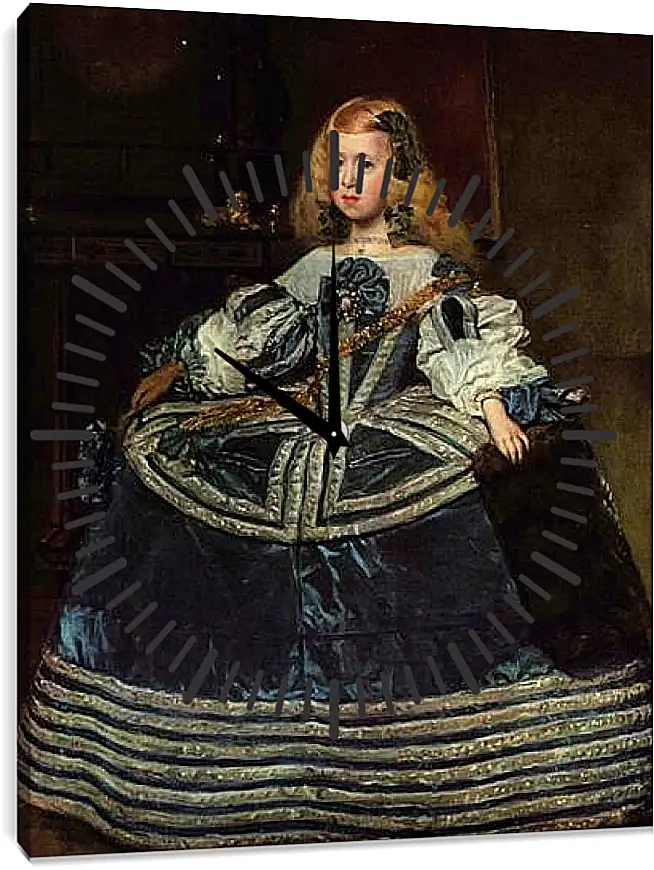 Часы картина - Infanta Margarita Teresa in a Blue Dress. Диего Веласкес