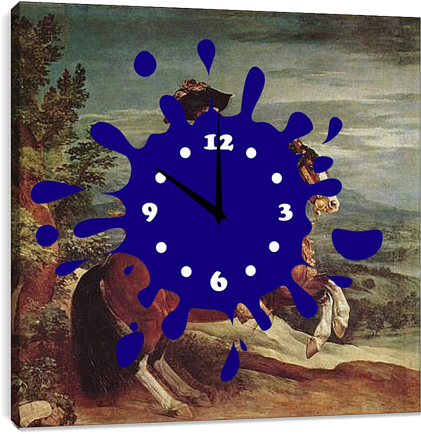 Часы картина - Felipe IV a caballo. Диего Веласкес