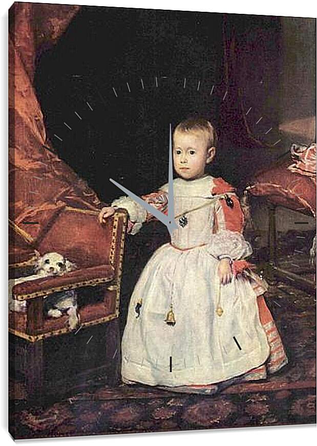 Часы картина - El principe Felipe Prospero. Диего Веласкес