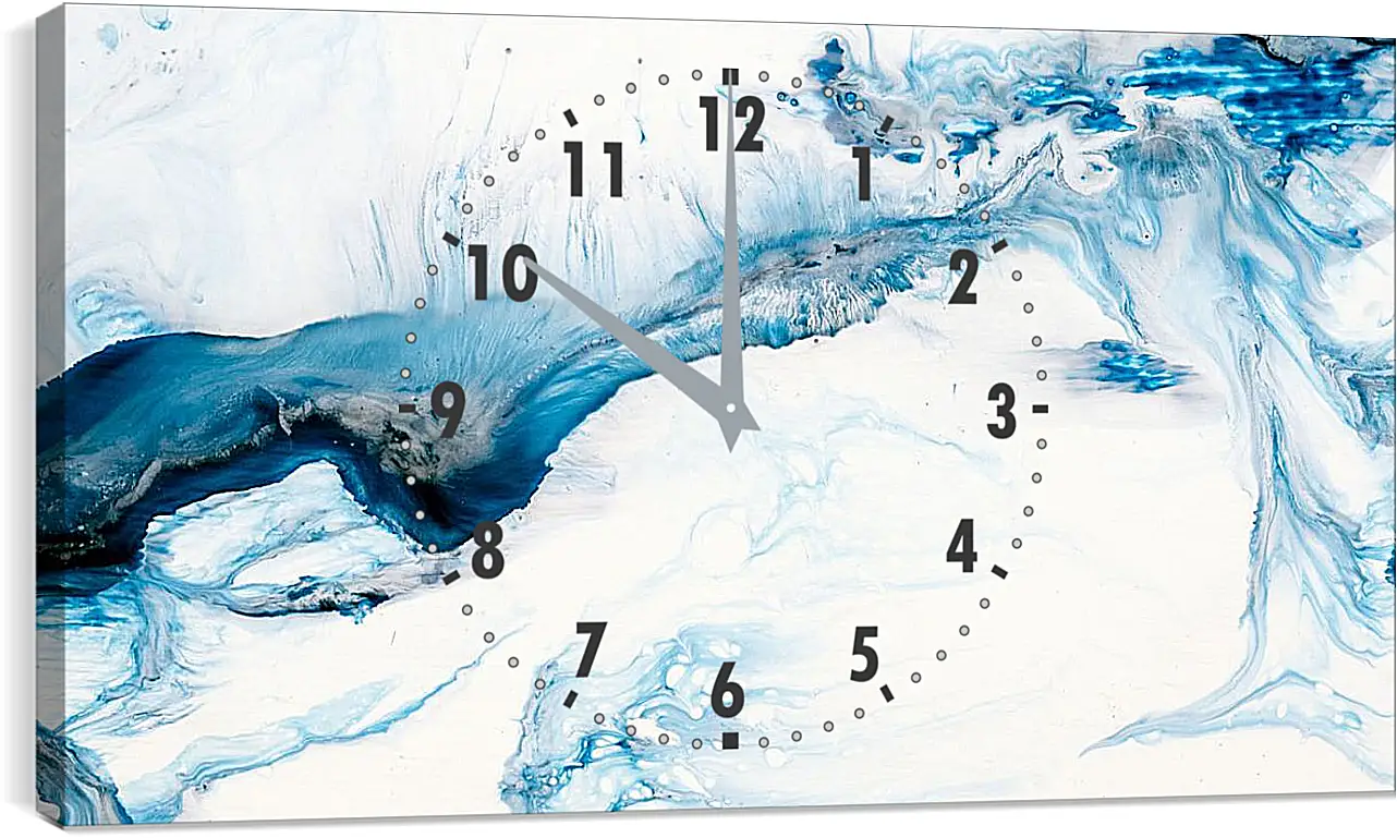 Часы картина - Синие волны