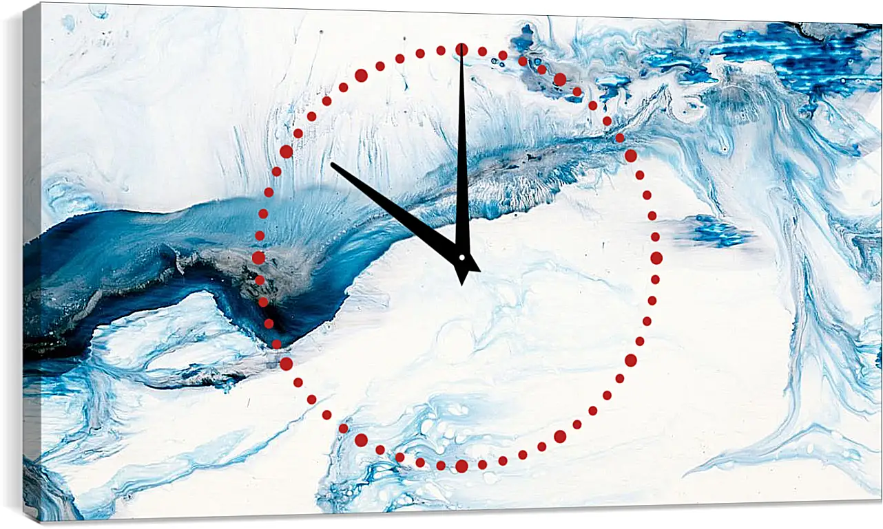 Часы картина - Синие волны