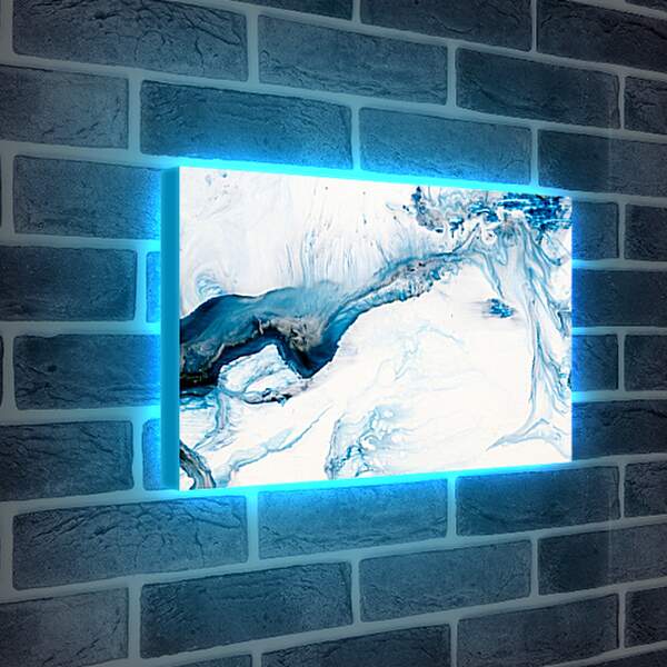 Лайтбокс световая панель - Синие волны