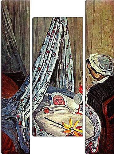 Модульная картина - Jean Monet in the Cradle. Клод Моне