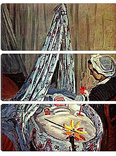 Модульная картина - Jean Monet in the Cradle. Клод Моне