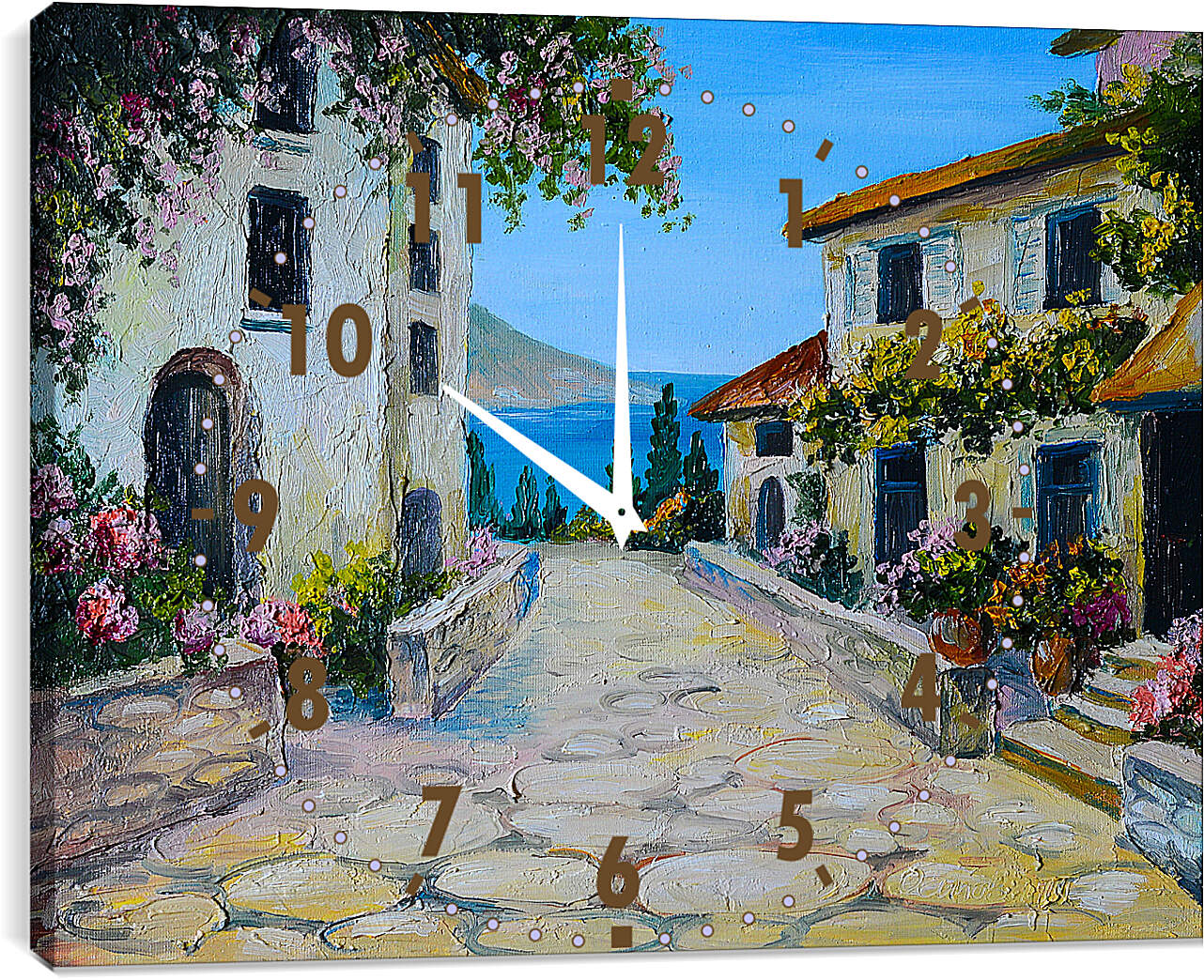 Часы картина - Греческая улица