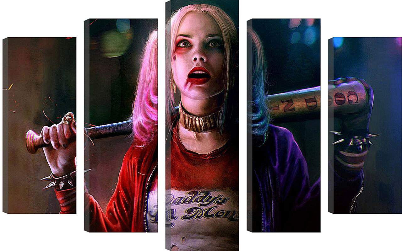 Модульная картина - Харли Квинн (Harley Quinn) с битой