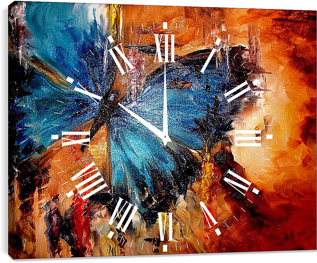 Часы картина - Бабочка АРТ