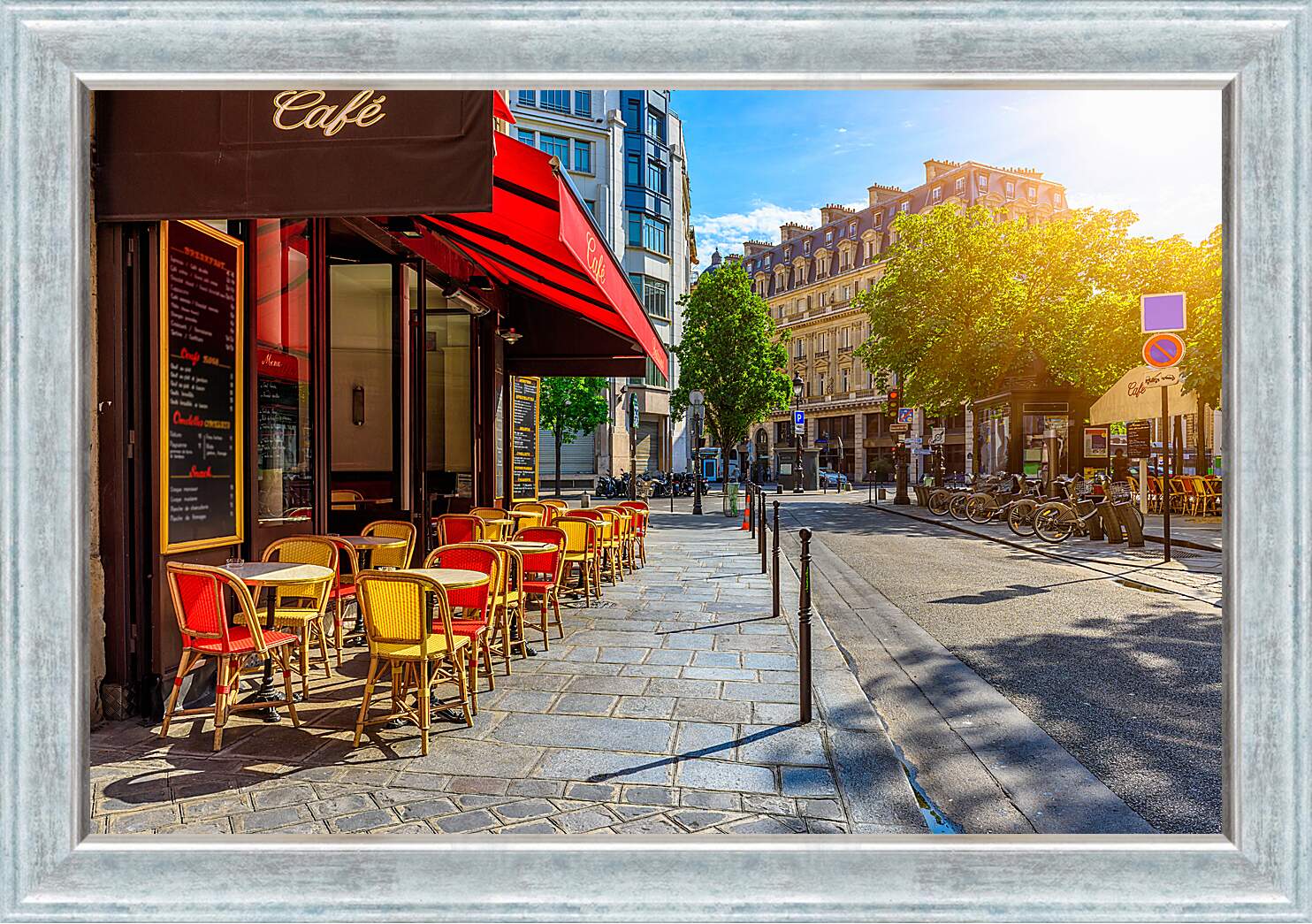 Картина в раме - Кафе Парижа