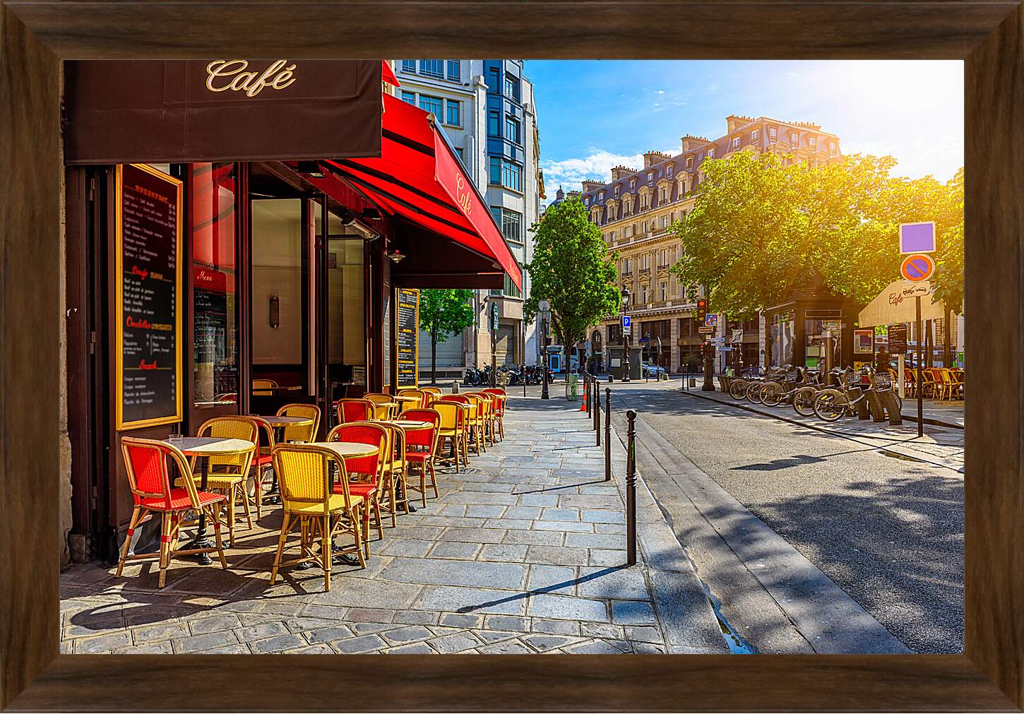 Картина в раме - Кафе Парижа