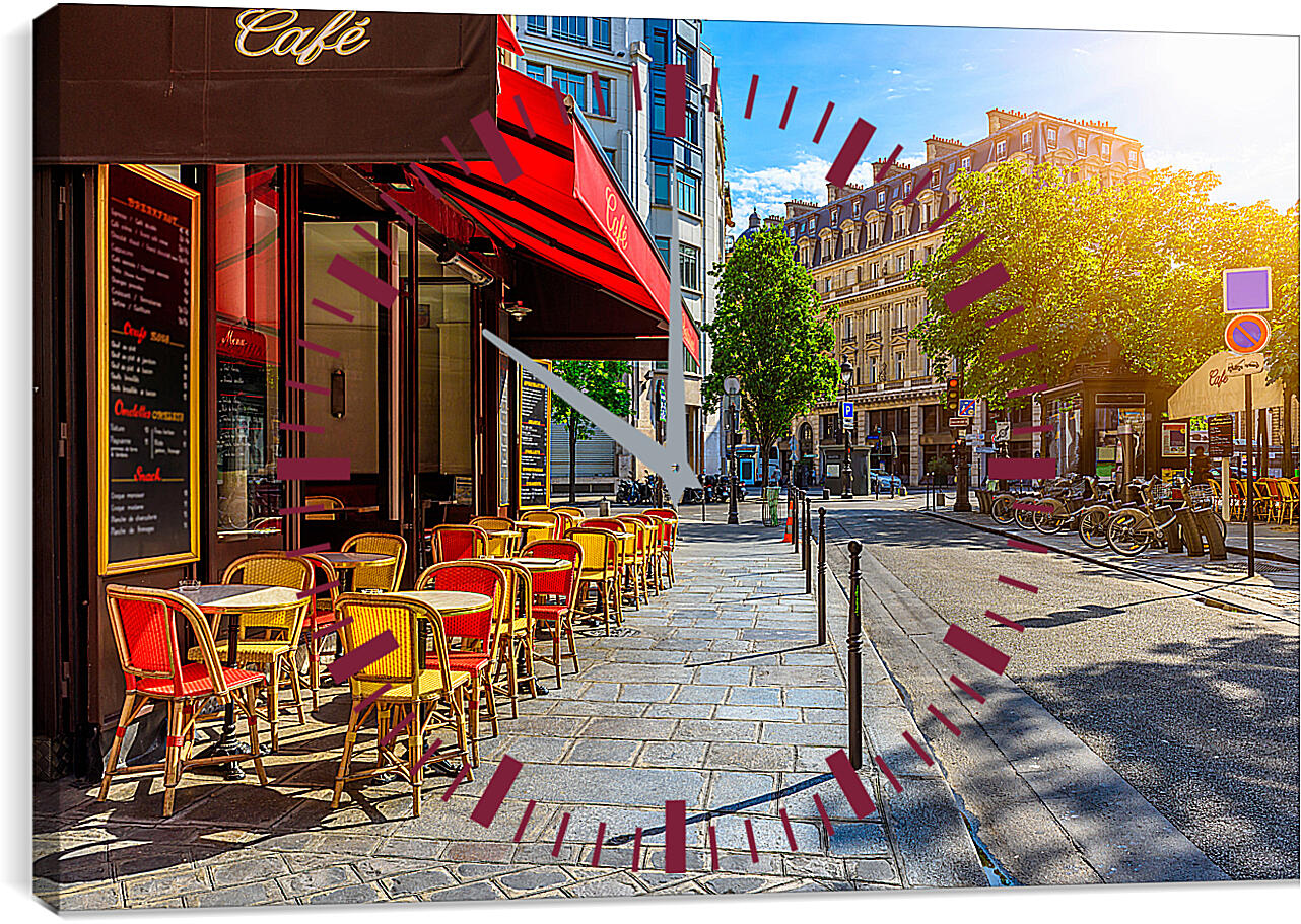 Часы картина - Кафе Парижа
