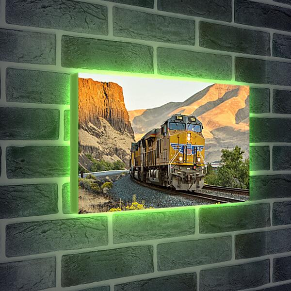 Лайтбокс световая панель - Поезд в движении